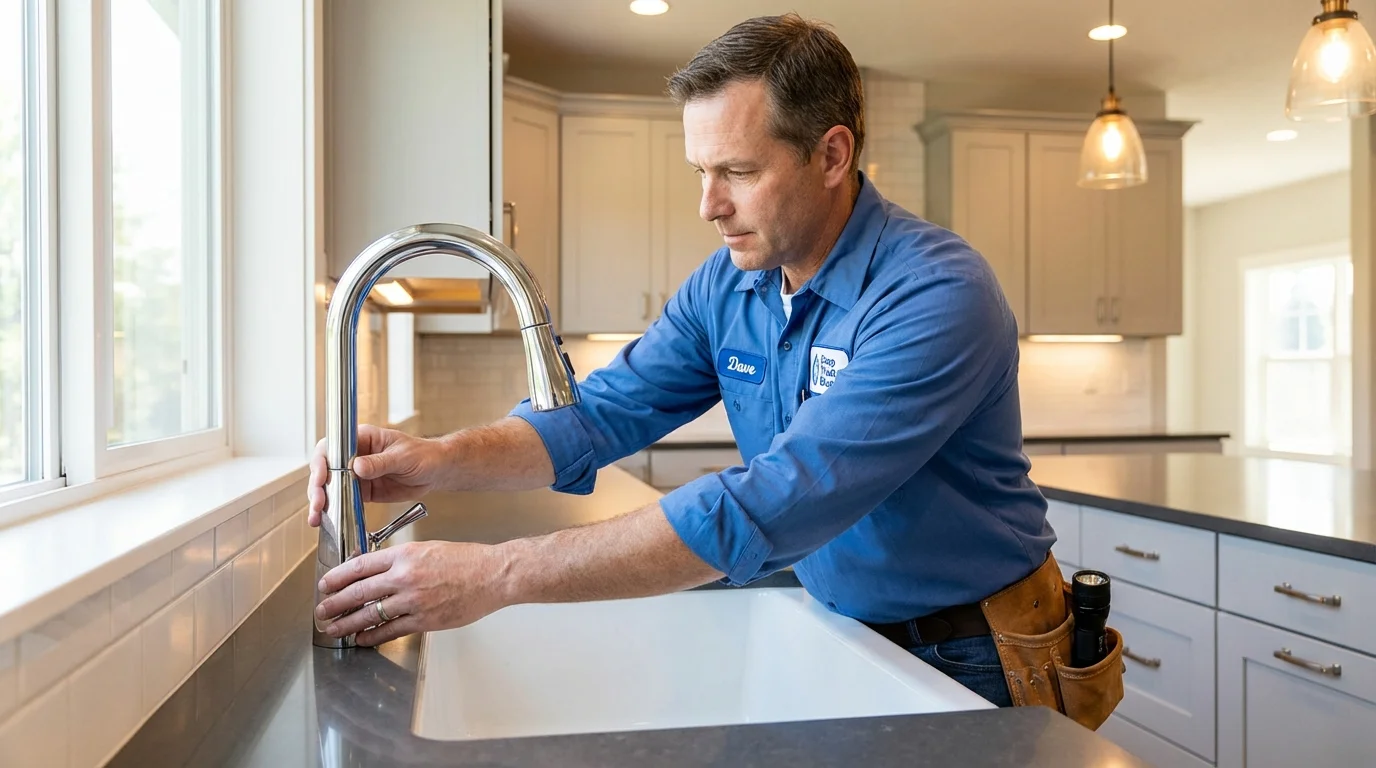 Kitchen faucet installation by Johns Plumbing LLC in Kenbridge